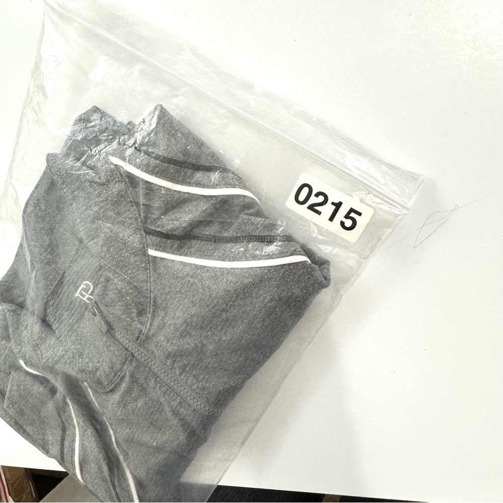 EP NY Golf Womens L Cap Sleeve 1/4 Zip Mock Polo Shirt Grey Contrast Lightweight - Picture 14 of 14